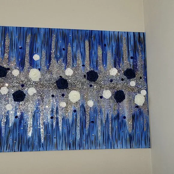 Handmade acrylic painting wall art abstract 30inx40in